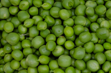 Close-up of organic peas
