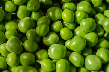 Close-up of organic peas