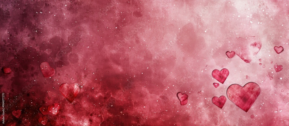 Leinwandbilder Background with a heart themed texture ideal for adding text or graphics with copy space image