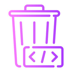 trash can gradient icon