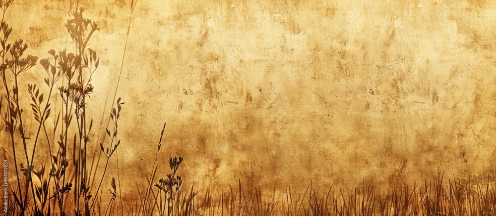 Poster vintage sepia textured paper with a vignette for a retro look and copy space image