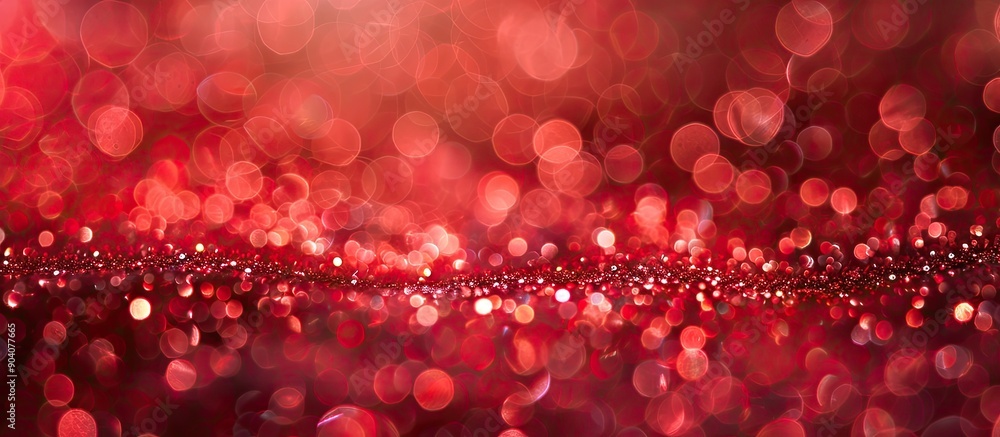 Poster blurry red glitter and bokeh create an abstract backdrop with copy space image