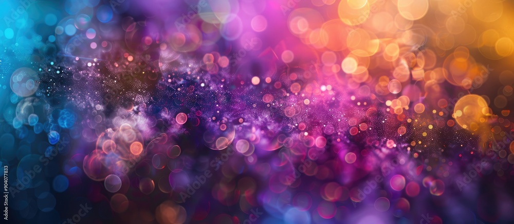 Poster artistic abstract backdrop with defocused portrait lens creating a design blank with mixed color lig