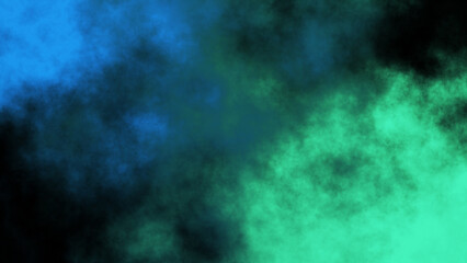 background with space,colorful fog or smoke.green blue cosmic energy space background