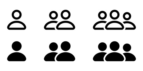 Person icon. two people sign. team symbol. social group illustration. leadership pictogram.