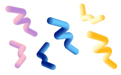 立体的なカラフルなデコレーション素材