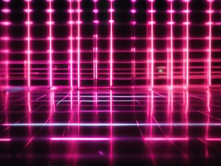 glass straight line Light effects Neon glow Festive lighting pink background
