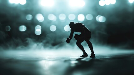 Obraz premium Intense Wrestling Match: Power and Strength Showdown in Arena Grapple