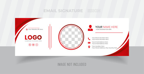 Modern business email signature template design or personal email footer template