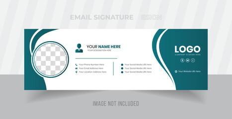 Modern business email signature template design or personal email footer template
