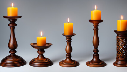 Stylish Candle Displays: Wooden Candle Stands