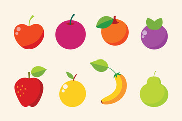 Fruits set illustration creative design