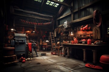 Room banner surrounded by disorder and clutter, contributing to a messy and chaotic environment