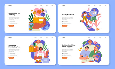 International Day of Charity. Flat Vector Illustration