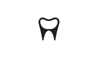 Tooth smile icon on white background
