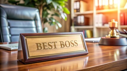Best Boss Desk Sign in Office