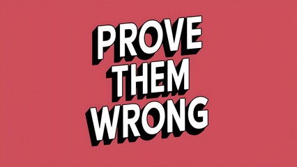 Prove Them Wrong colorful background and text (T-shirt Design Motivational Quote, Illustration ,Typography)