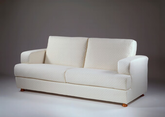 Still life of a sofa on a neutral background