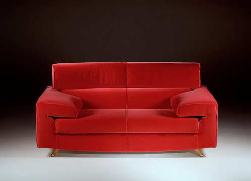 Still life of a sofa on a neutral background
