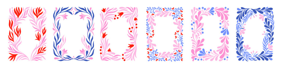Floral frames. Decorative element. Vector.