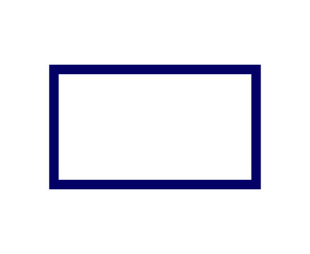 recommend clip art: Rectangle Shape Outline Blue Stroke Circle Symbol Vector Illustration