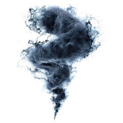 Tornado, twister, huricane isolated on white background. Generative Ai