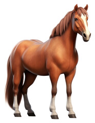 Obraz premium PNG Horse stallion standing cartoon.