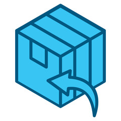 Return Box Icon Element For Design