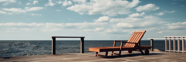 Tranquil pier setting with sun loungers, cocktails, and stunning sea views for ultimate relaxation
