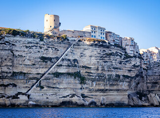 Steps to the sea in Bonifacio.