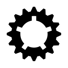 Gear Wheel Cogwheel Mechanism Solid Icon