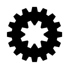 Gear Wheel Cogwheel Mechanism Solid Icon