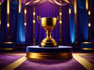 Golden Blue Purple Award Background