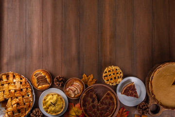 Assorted homemade fall pies and cakes © ricka_kinamoto