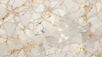 Elegant marble texture with golden veins on light background