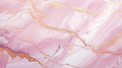 Elegant pink marble texture with golden veins and soft pastel background