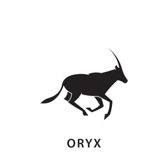 Oryx head logo design, Oryx vector logo with minimalist design.