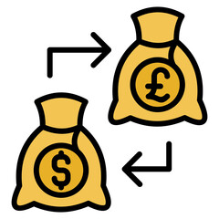 Currency Exchange Icon Element For Design