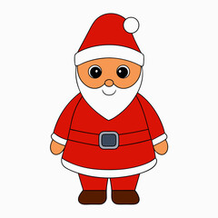santa wear christmas dress vector illustration
