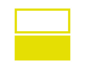 Rectangle Geometric Shape And Rectangle Outline Yellow Symbol Vector Illustration