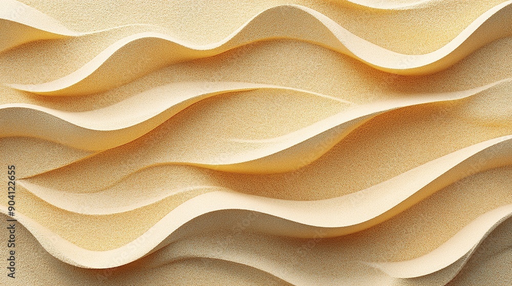 Poster sand texture with intricate, wind-formed patterns and subtle color variations