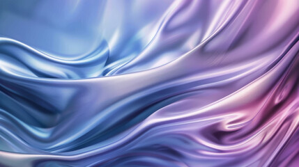 Obraz premium Design a wave background with a sophisticated neon effect, emphasizing smooth, rhythmic lines. Choose a color scheme of pastel blues and lavenders, giving it a serene and elegant feel. Add a subtle,