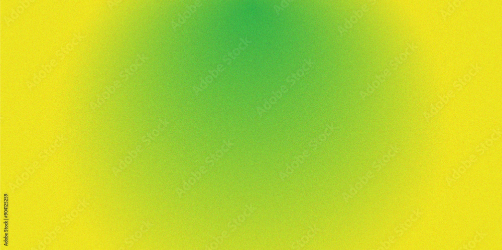 Fototapete Abstract grainy vibrant color gradient background. Defocused green bokeh light background. Bokeh background with yellow color gradient, ombre effect.