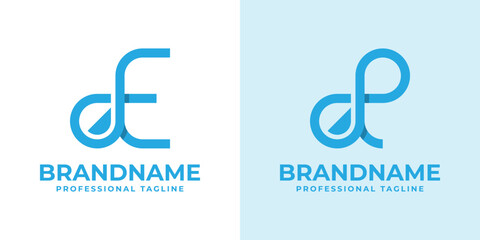 Letter E Droplet Logo Set, suitable for any business with E initial related to liquid