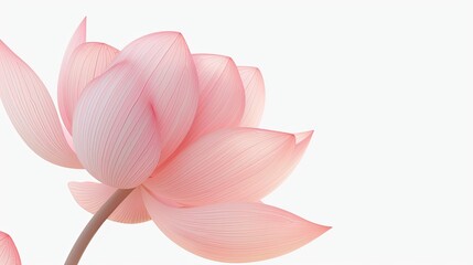 A delicate pink lotus flower