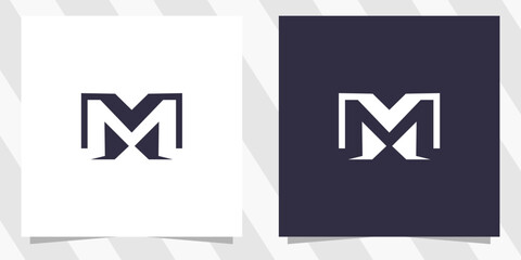 letter m logo design vector