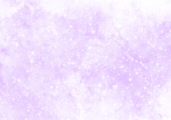 水彩紫の星空と雲の狭間