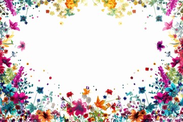 Colorful Border. Many-Coloured Frame with Copy Space for Keywords