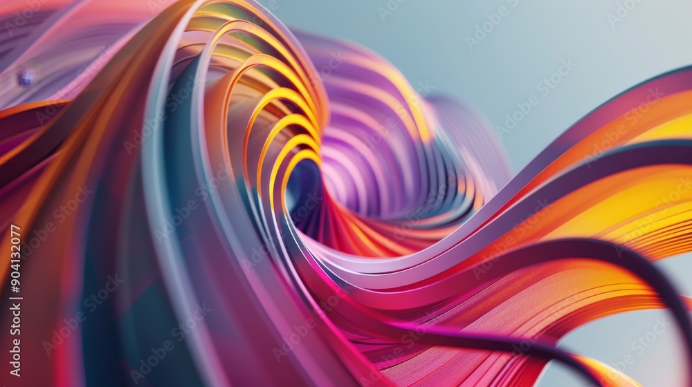 Poster abstract swirl of vibrant colors creates a dynamic, mesmerizing pattern. perfect for modern, tech, o