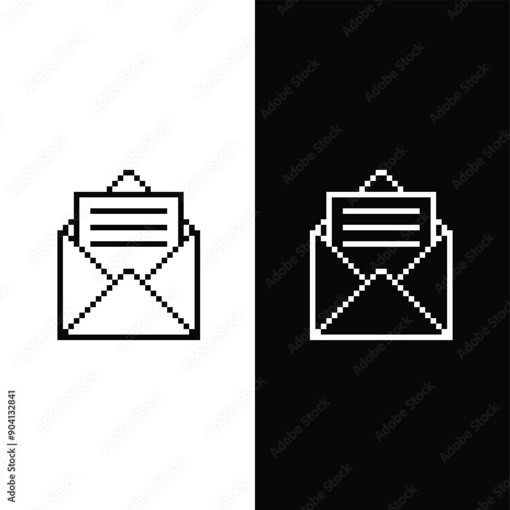 Aufkleber pixel art fire extinguishe vector game 8 bit icon vector game envelope logo